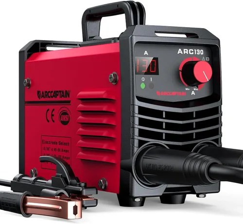 ARCCAPTAIN Soldador de Electrodo 110V 130A Mini Soldador, Máquina de Soldadura MMA ARC Portátil para Solo Un Paso, Máquina de Soldadura Inversora