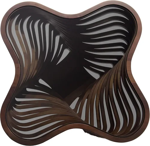 Miniatura 7 de by Papella Design, Mesas de centro de nogal natural Veener para sala de estar, mesa rústica, mesa de centro para sala, mesa central, mesa