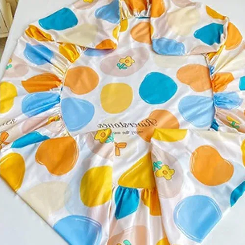 Miniatura 4 de Sábana bajera tamaño individual suave y acogedora, de algodón lavado, de algodón cepillado, para dormitorio de niños y niñas, funda de almohada
