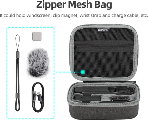 Miniatura 5 de Estuche de transporte de almacenamiento para DJI Osmo POCKET 3, bolsillo portátil 3 cámaras cardán bolsa protectora de viaje, caja organizadora