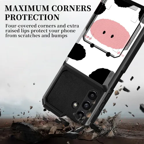 Miniatura 4 de Funda tipo cartera para Samsung Galaxy A13 5G con tapa de 5 tarjetas, tarjetero de doble capa, resistente, a prueba de golpes, TPU funda protectora