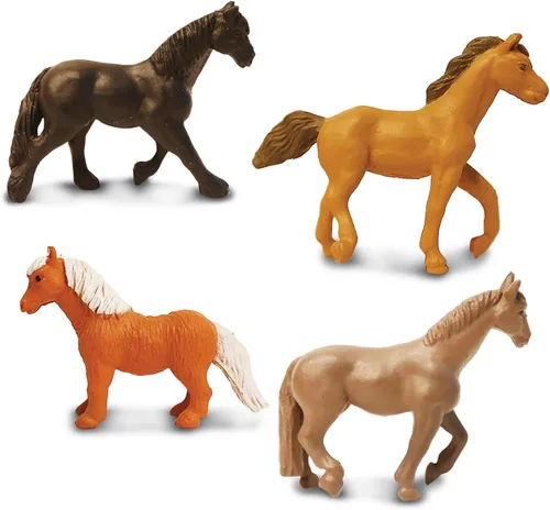 Miniatura 5 de Safari Ltd. Horses TOOB - 12 mini figuras pintadas a mano incluyendo frisón, Haflinger, semental, bahía, castaño, Jutlandia, Trakehner, Clydesdale