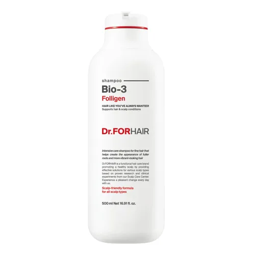 Dr.FORHAIR Folligen Bio-3 Shampoo | Cuidado del cabello coreano | Aclarador, voluminizador y refuerzo de raíces | Para engrosamiento del cabello y