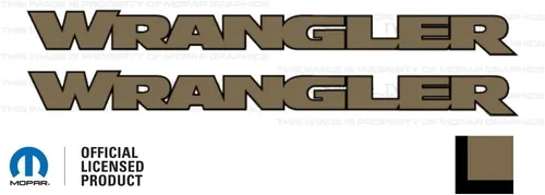 Calcomanía Gráfica de Capó de Vinilo para Jeep Wrangler JK/JL/JT (2007-2024) 392 Bronce con Contorno Negro F392BO (Juego de 2) | FJ5H5