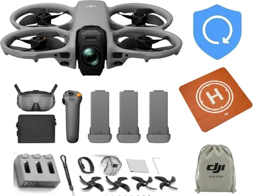 DJI Avata 360 Motion Fly More Combo, dron de 360° con imágenes 8K 360° de 1 pulgada, cámara de 360° con protector de hélice. Incluye gafas N3 y RC
