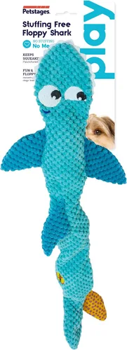 Miniatura 2 de Petstages Juguete de peluche de tiburón flexible sin relleno, grande