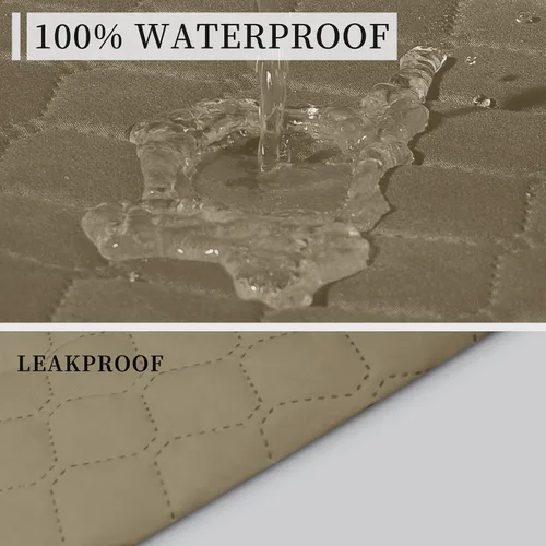 Miniatura 3 de ISSUNTEX Fundas de sofá de dos plazas con doble protección 100% impermeables para sala de estar, fundas para sofá de 2 cojines, protector de muebles