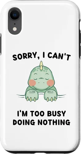 Miniatura 23 de iPhone 16 Sorry, I Can't I'm Too Busy Doing Nothing Sleeping Dinosaur Case