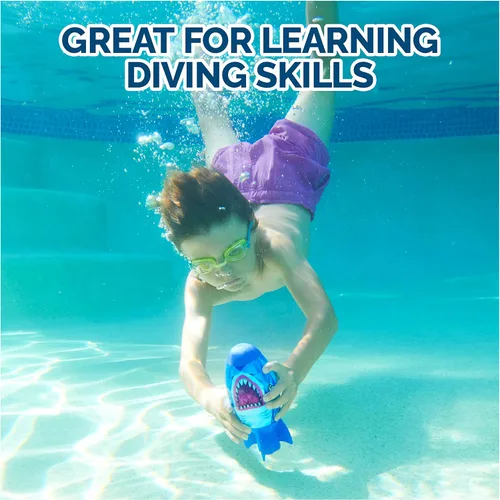 Miniatura 5 de SwimWays Shark Rocket, Accesorios de Piscina para Niños y Juguetes de Piscina Torpedo, Juegos de Cohete de Agua al Aire Libre para la Piscina, Lago