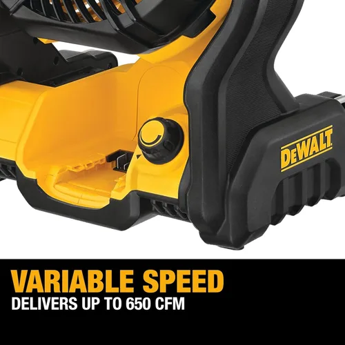Miniatura 12 de DEWALT 20V MAX Ventilador portátil, ventilador de taller inalámbrico recargable con batería, hasta 4.5 horas de duración, velocidad variable, 650