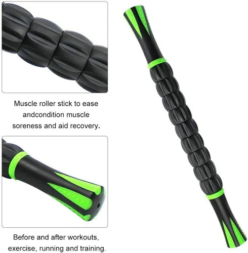 Miniatura 4 de Kunova (TM) Muscle Roller Stick - Herramienta de masaje para liberar puntos gatillo miofasciales, reducir el dolor muscular, calmar los calambres