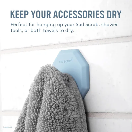 Miniatura 7 de Sud Scrub® Gancho de ducha antimicrobiano, ganchos autoadhesivos para pared de ducha, ganchos de pared extraíbles resistentes, ganchos para colgar