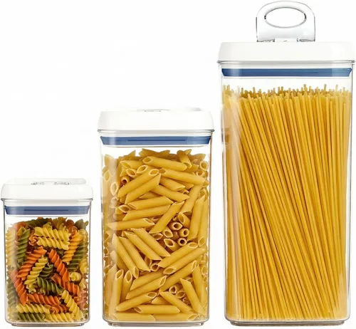 Miniatura 21 de Felli Flip Tite - Recipiente de almacenamiento de alimentos acrílico con tapa, 6 pulgadas, XL, con sello de anillo hermético y parte superior, Blanco