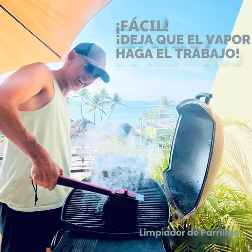 Miniatura 4 de GRILL STRIPPER Cepillo de parrilla sin cerdas para parrilla al aire libre – Cepillo de parrilla de vapor sin cerdas con rascador triple pendiente