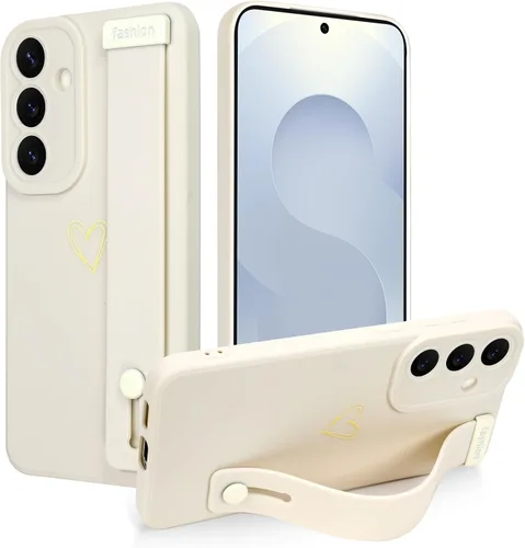 Miniatura 30 de Funda magnética compatible con Samsung Galaxy S25 Ultra para mujeres y hombres, estética flor de durazno, correa de muñeca ajustable incorporada