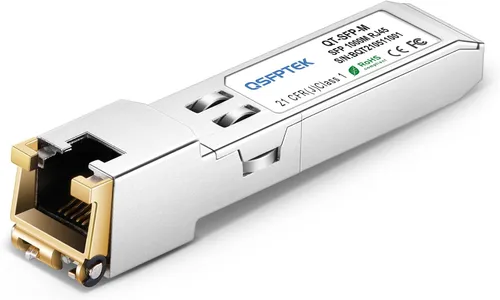 Miniatura 9 de QSFPTEK 1.25G SFP a RJ45, módulo 1.25Gbase-T, transceptor de cobre 10/100/1000BASE-T compatible genérico SFP para interruptores abiertos