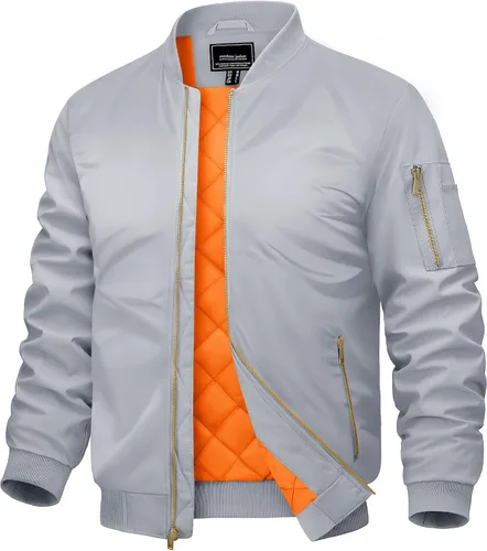Miniatura 14 de CRYSULLY Chaqueta para hombre Otoño Invierno Espesar Cortavientos Chaquetas Bomber Abrigos Acolchados