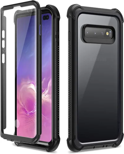 Miniatura 10 de Dexnor Funda para Galaxy S10+ Plus con protector de pantalla integrado, transparente, resistente, de cuerpo completo, a prueba de golpes, defensor