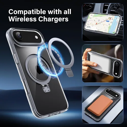 Miniatura 3 de Funda magnética para iPhone Air – [Soporte invisible integrado] [Compatible con MagSafe] [Protección contra caídas de grado militar] Cubierta