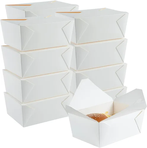 Miniatura 58 de Restaurantware Bio Tek - Cajas para llevar de 30 onzas, 200 loncheras para llevar, cierre de tabulación, resistentes al calor, desechables, de papel