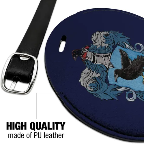 Miniatura 4 de Harry Potter Ravenclaw - Placa de identificación de piel redonda con escudo pintado