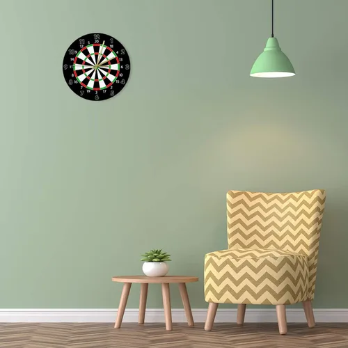 Miniatura 4 de Reloj de pared de 12 pulgadas, diseño moderno, tablero de dardos impreso, barra de dardos de juego, club nocturno, decoración de sala