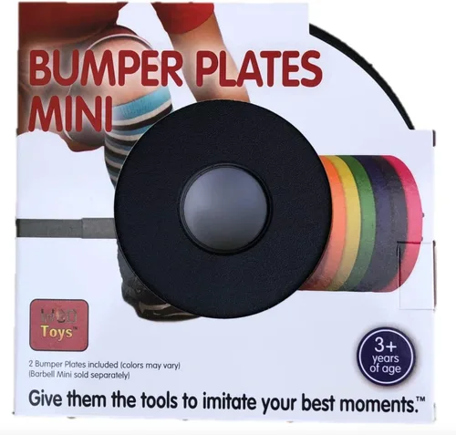 Miniatura 2 de WOD Toys Placas de parachoques de colores mini – Placas de parachoques adicionales para la barra Mini – Juguetes de fitness seguros y duraderos