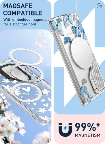 Miniatura 4 de i-Blason Cosmo - Funda para Samsung Galaxy S24 Ultra con soporte para cámara, [compatible con MagSafe] Elegante funda completa 360 con protector