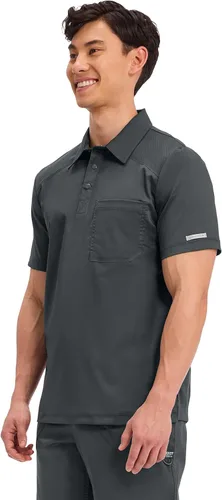 Miniatura 4 de Cherokee Scrubs for Men Polo Nursing Scrub Top with Chest Pocket, Breathable Mesh, Ultra Soft 2-Way Stretch Fabric WW615
