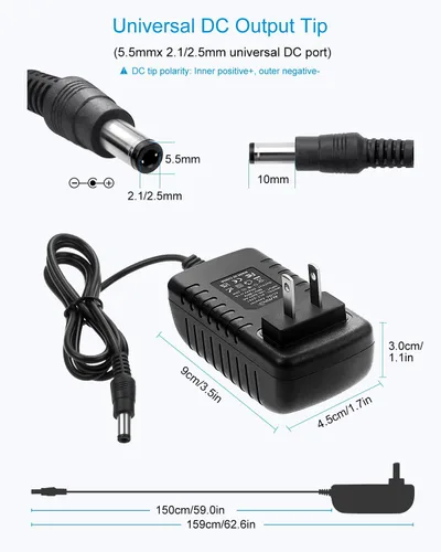 Miniatura 2 de ALITOVE Adaptador de fuente de alimentación de 24V 1A 24W DC 100~240V AC a DC 24 voltios 1 Amp Convertidor 24 VDC 1000mA 800mA 600mA 400mA 200mA