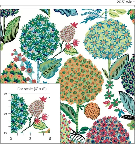 Miniatura 9 de NextWall Blooming Bulbs - Papel tapiz floral para despegar y pegar (Summer Spritz)