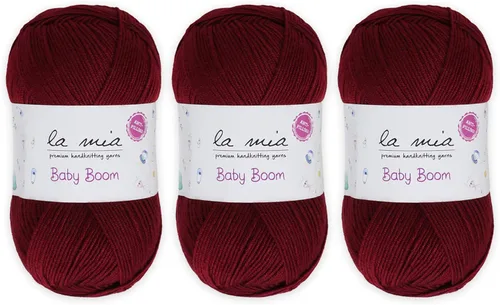 Miniatura 88 de 1 madeja La Mia Baby Boom, hilo acrílico 100% antipilling para tejer y ganchillo para tejer y ganchillo, 3.53 oz (3.5 onzas) / 820.2 ft
