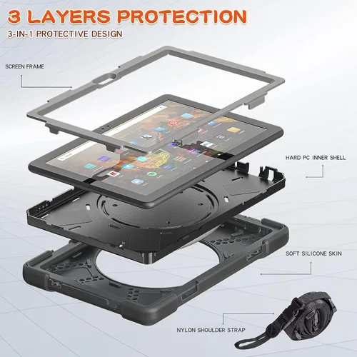 Miniatura 2 de Funda portátil de rotación de 360° para tablet Fire HD 10 y 10 Plus