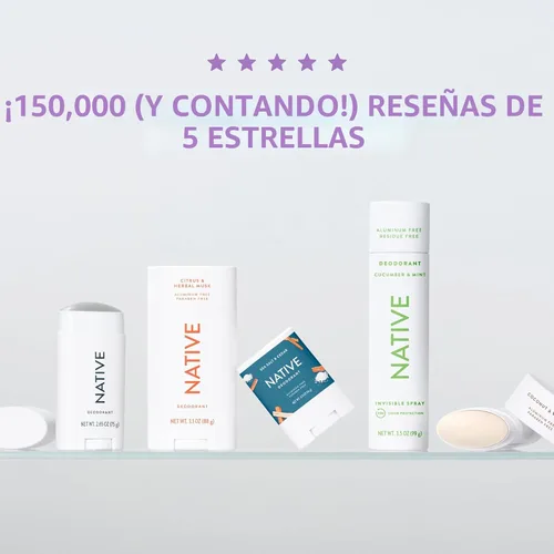 Miniatura 7 de Desodorante Native Contiene Ingredientes Derivados Naturalmente, Control de Olor de 72 Horas Aromas de Temporada para Mujeres y Hombres, Sin