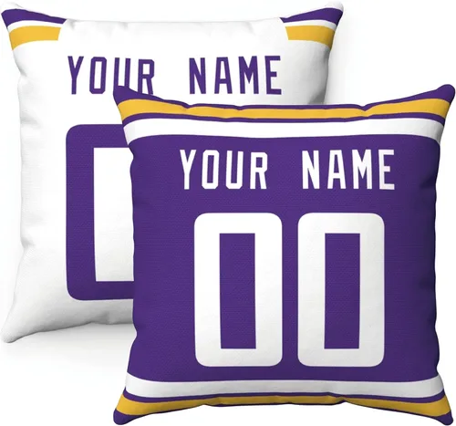 Miniatura 12 de ANTKING 2 paquetes de almohadas personalizadas con cualquier nombre y número para hombres, mujeres y niños Para Las Vegas