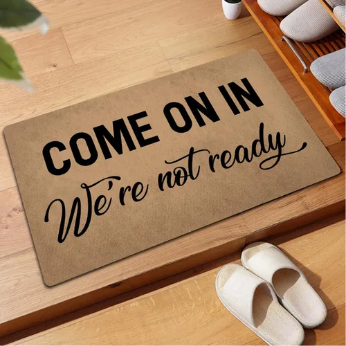 Miniatura 4 de Divertido felpudo de bienvenida (23.6 x 15.7 pulgadas) antideslizante de goma para la parte trasera de la casa, regalo para la puerta de entrada