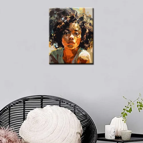 Miniatura 3 de Tucocoo Kit de pintura africana por números para niñas negras, lienzo de 16 x 20 pulgadas, pintura al óleo para niños, estudiantes, adultos