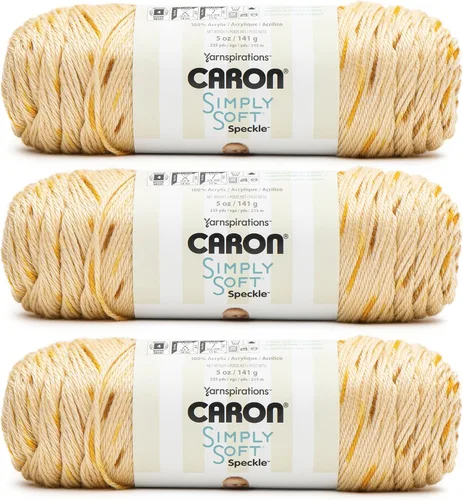 Miniatura 50 de Caron Simply Soft Abyss Speckle Yarn - Paquete de 3 unidades de 141 gramos/5 onzas - Acrílico - 4 medianos (peinado) - 235 yardas - Tejido/ganchillo