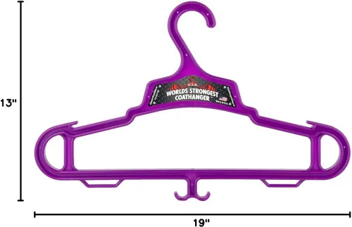 Miniatura 2 de Worlds Strongest - Percha para abrigos, fabricado en Estados Unidos, capacidad de carga de 140 libras, colgador de engranajes multiusos, morado (6)