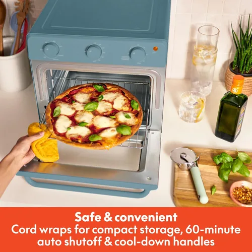 Miniatura 7 de bella Horno tostador Air Fry, 7 opciones de cocción preestablecidas, bandejas revestidas EverGood aptas para lavavajillas incluidas, apagado