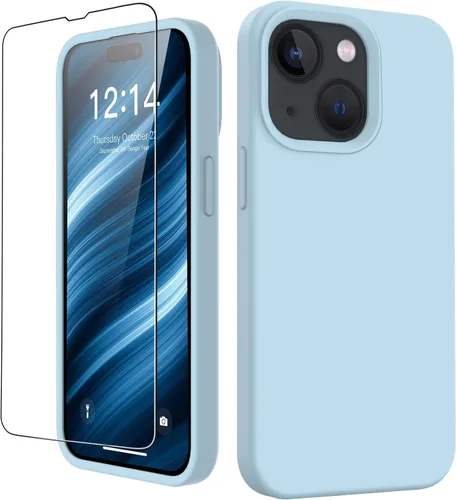 Miniatura 87 de bemal Funda para iPhone 14 Pro con protector de pantalla, silicona líquida de ajuste delgado, forro de microfibra suave, diseñada para mujeres