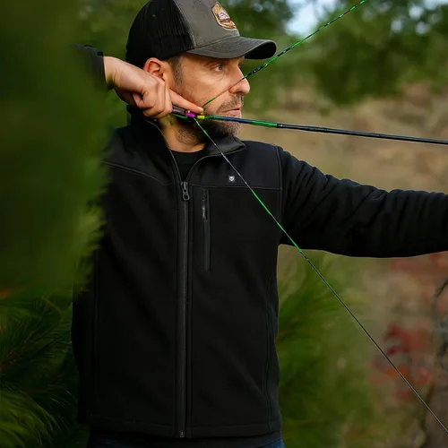 Miniatura 7 de TIDEWE Chaqueta Calefactable Pro para Hombres, Abrigo de Forro Polar con Batería Recargable para Caza (Negro, Camuflaje, Talla S-XXXL)