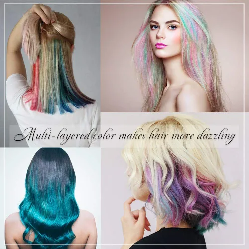 Miniatura 5 de Set de peine de tiza para el cabello temporal de 10 colores brillantes - Regalos de cumpleaños para niñas de 8, 9, 10, 11, 12 años, disfraces