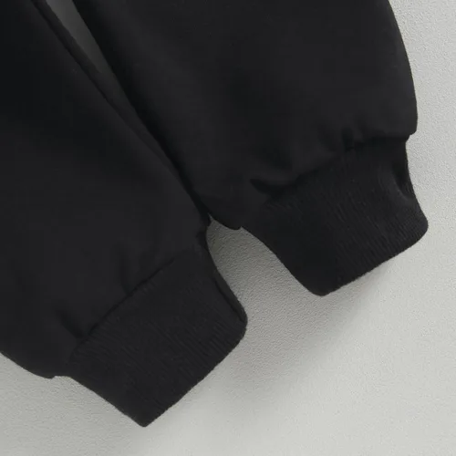 Miniatura 19 de Conjunto de 2 piezas de sudadera con estampado de letras y cuello redondo para bebé niño