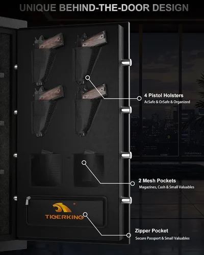 Miniatura 5 de TIGERKING 8.78 pies cúbicos ignífugo e impermeable, seguro para el hogar, acero resistente, protección contra incendios de 40 minutos y 1200 °F