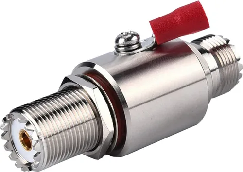 Protector contra sobretensiones relámpago UHF PL-259 Socket PL259 Socket (UHF hembra) a zócalo SO239 (UHF hembra) mamparo para radio CB, equipo de