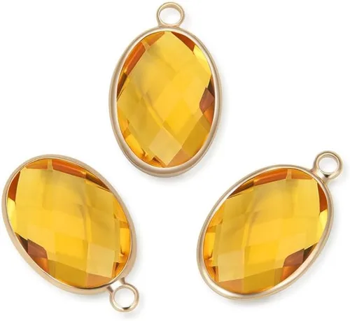 Miniatura 15 de Adabele Colgante de gota de piedra natal de oro de 0.709 in de grado A para aretes personalizados, pulseras, collares, tobilleras, llavero