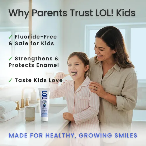 Miniatura 4 de LOL - Pasta de dientes para niños, sin flúor, pasta de dientes nano hidroxiapatita, probióticos, pasta dental de xilitol para niños