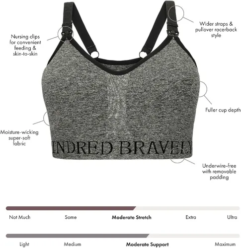 Miniatura 2 de Kindred Bravely Sublime Busty - Brasier deportivo de lactancia y maternidad de bajo impacto para F, G, H, I Cup (terracota ombrado)