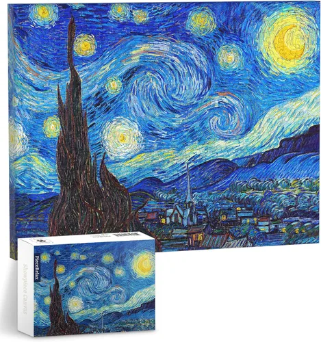 Miniatura 11 de PieceRelax Arte de Pared en Lienzo de Rompecabezas 366 Piezas de Plástico para Adultos - Hokusai - La Gran Ola de Kanagawa - Regalo Único
